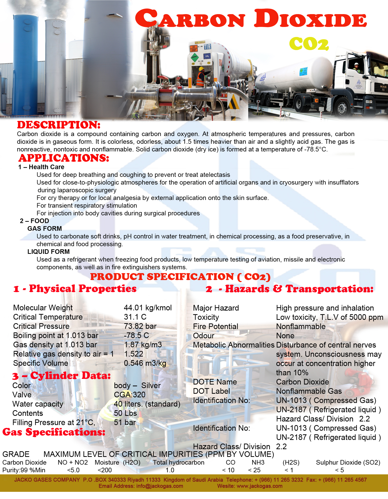 Carbon Dioxide JACKO GASES